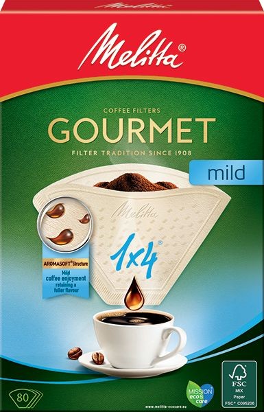 Papírové filtry Melitta® Gourmet® Mild #4 (1x4/80)