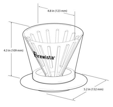 Skleněný dripper Brewista Smart Dripper™ Full Cone